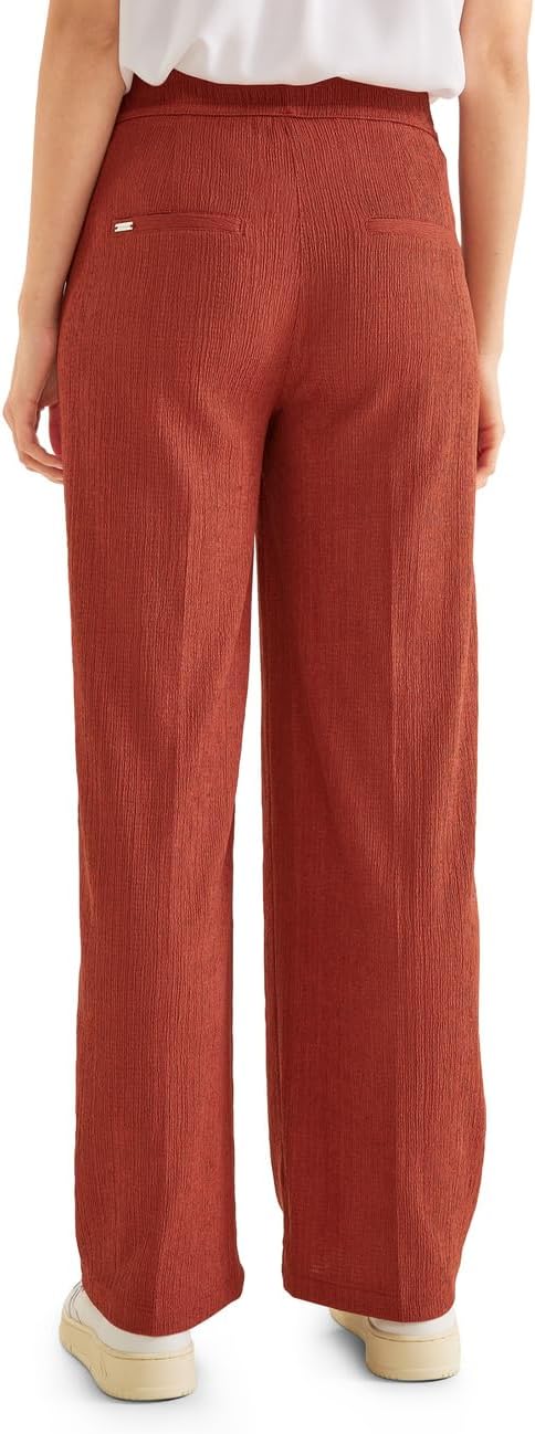 Street One Damen Loose Fit Hose mit Crincle 38W / 32L Foxy Red, 38W / 32L Foxy Red