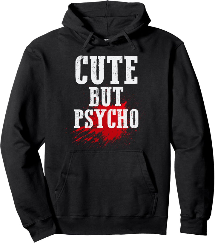 Nettes aber psycho lustiges Punk Emo Goth Geschenk Pullover Hoodie