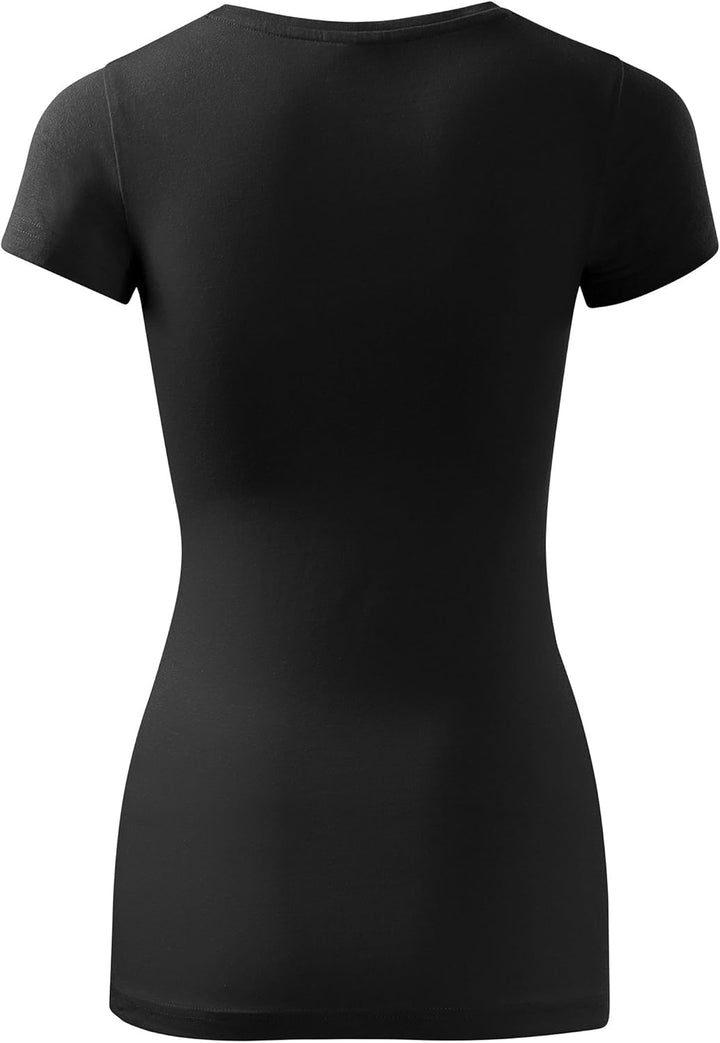 Ladies Shirt Oversize Tanktop Hakuna Matata - Schwarz &amp; Weiss - umgeschlagener Ärmelsaum T-Shirt mit