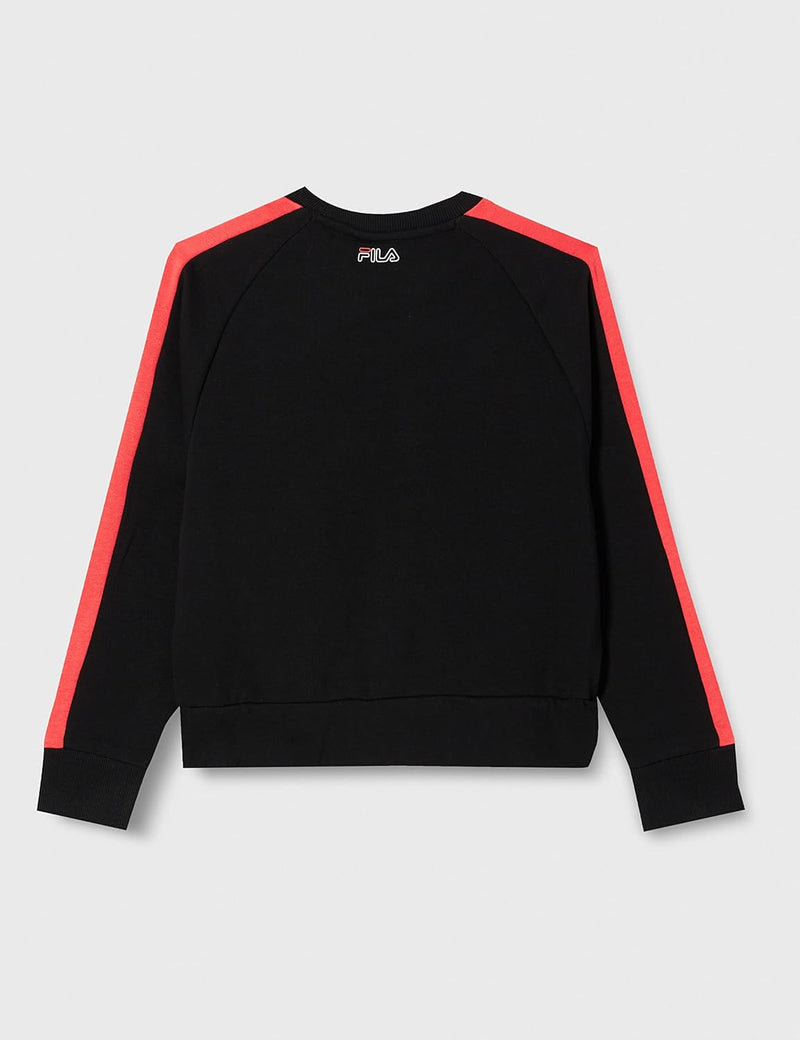 FILA Mädchen Sudan Cropped Sweatshirt 146-152 Black-cayenne, 146-152 Black-cayenne