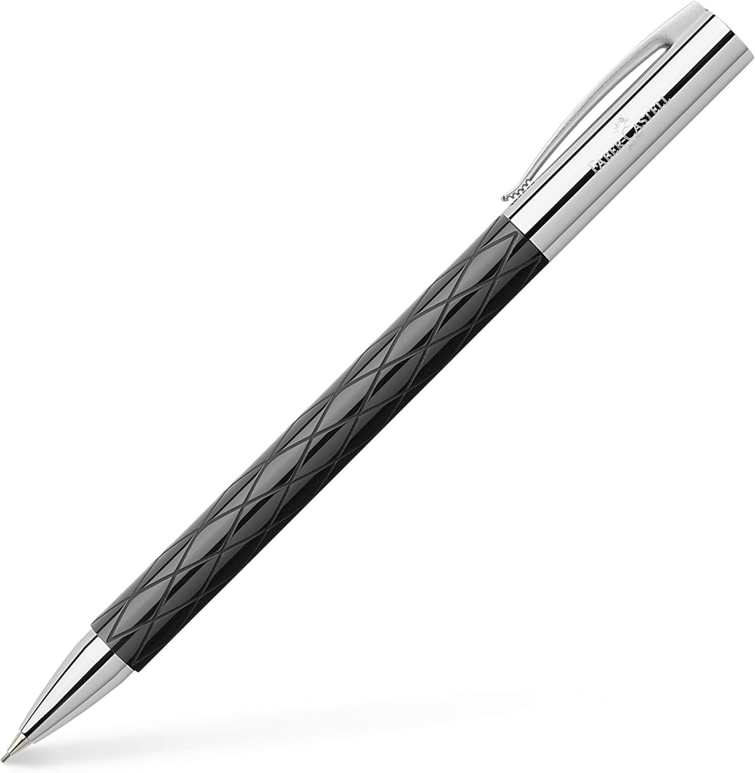 Faber-Castell 138900 - Drehbleistift AMBITION Edelharz Rhombus, Mine: 0,7 mm, inklusive Geschenkverp
