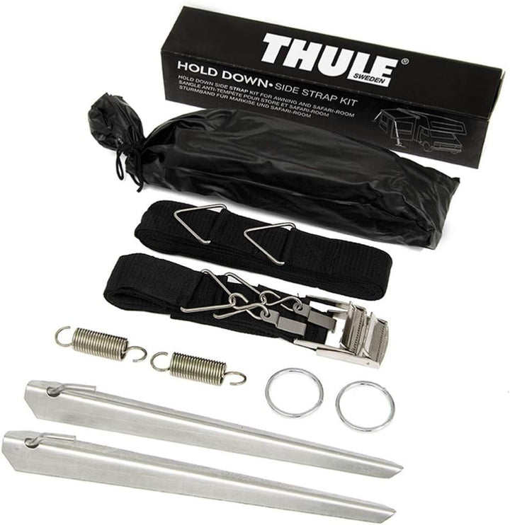 Thule Sturmverspannung Hold Down Side Strap Kit, Schwarz, kompatible mit Caravan Single, Single