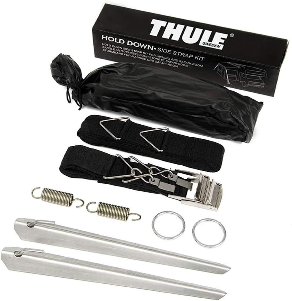 Thule Sturmverspannung Hold Down Side Strap Kit, Schwarz, kompatible mit Caravan Single, Single