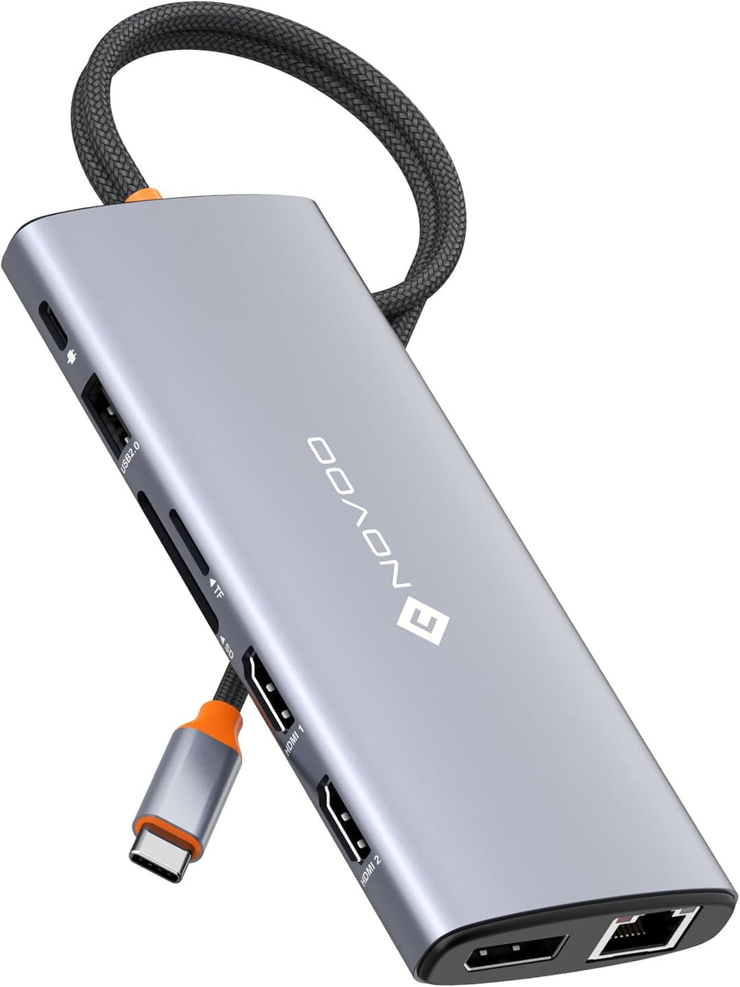 NOVOO USB C Docking Station 14-in-1 USB C Hub Triple Display mit 2 HDMI 4K@60Hz,DisplayPort 4K@120Hz