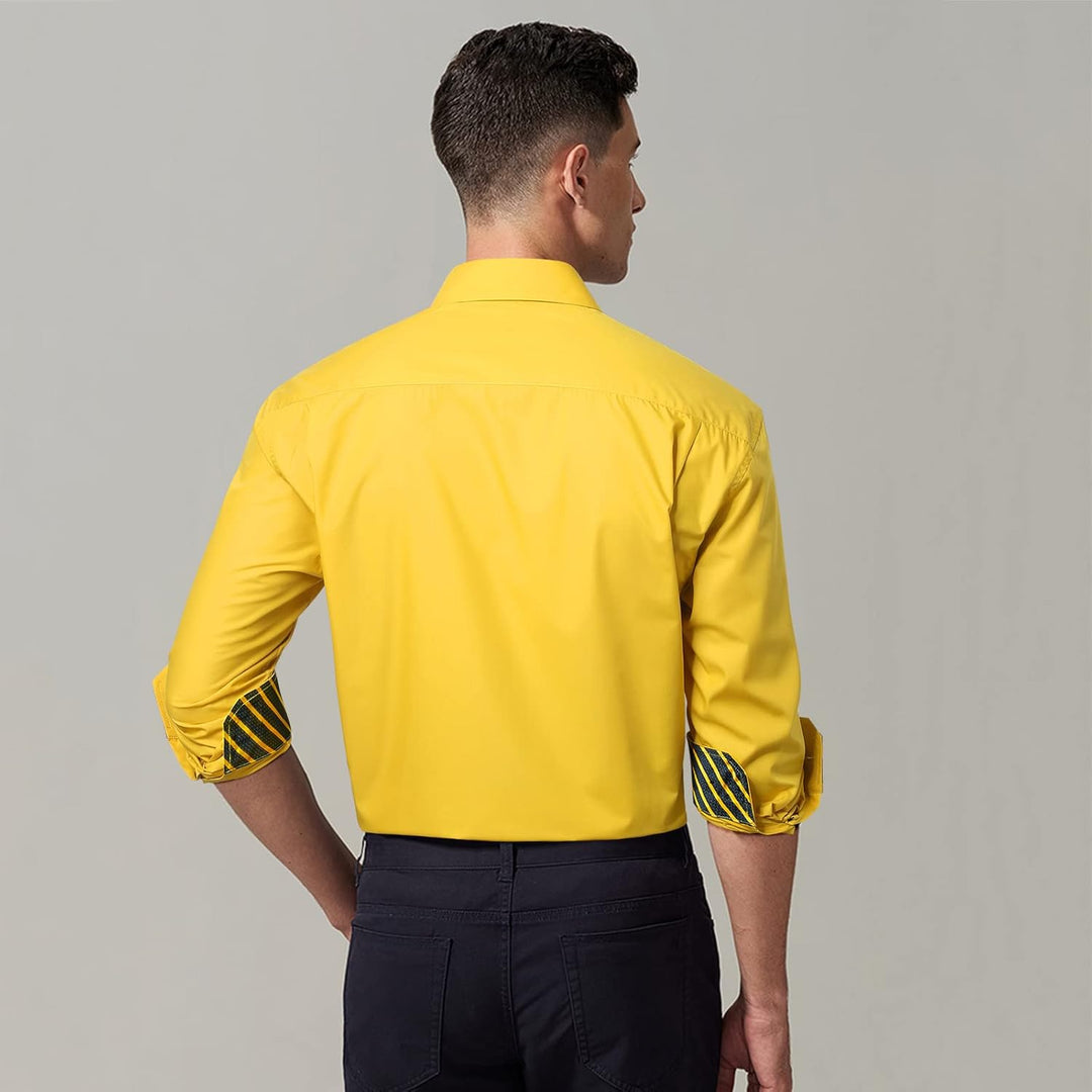 HISDERN Herren Hemd formelle Freizeithemd Businesshemden Freizeithemden Langarm Baumwolle Klassisch