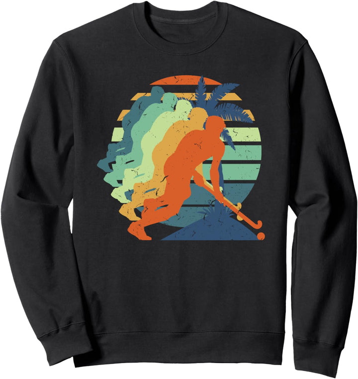 Feldhockey, Männer Frauen Kinder Cool Retro Vintage Feldhockey Sweatshirt