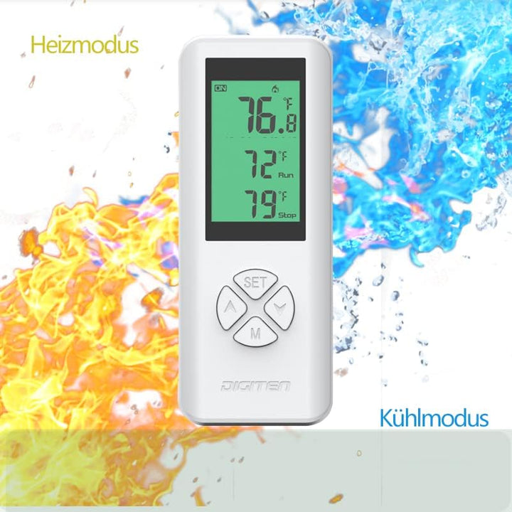 Kabelloser Thermostatausgang, temperaturgesteuerte Steckdose Heizung & Kühlung Fernbedienung und Plu