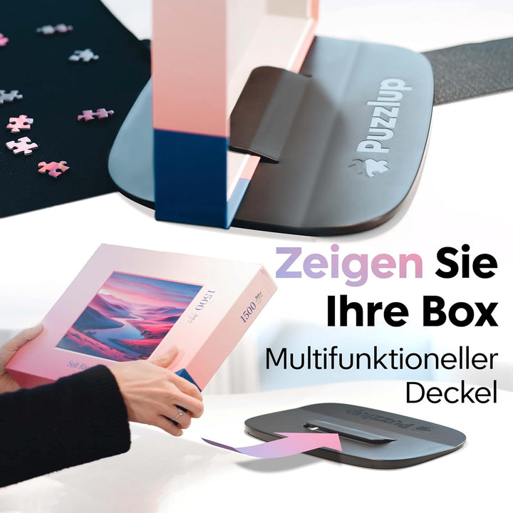 Puzzlup Stapelbare Puzzle Sortierschalen mit Box Anzeige auf Deckel – Set aus 12 Schalen – Bis zu 30