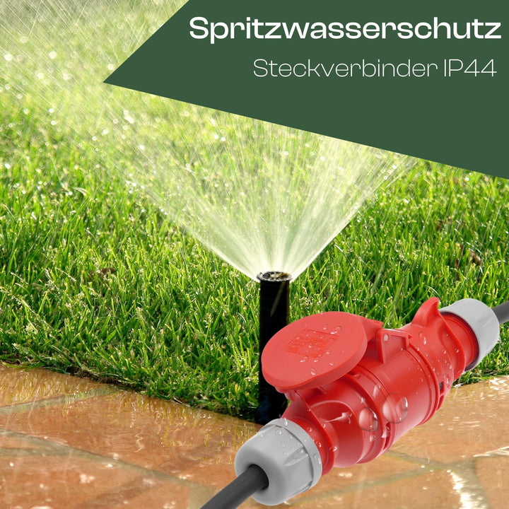 netbote24 CEE Starkstromkabel Verlängerungskabel Pur Leitung H07BQ-F 32A 400V 5g6 5x6 mm² 30m Orange