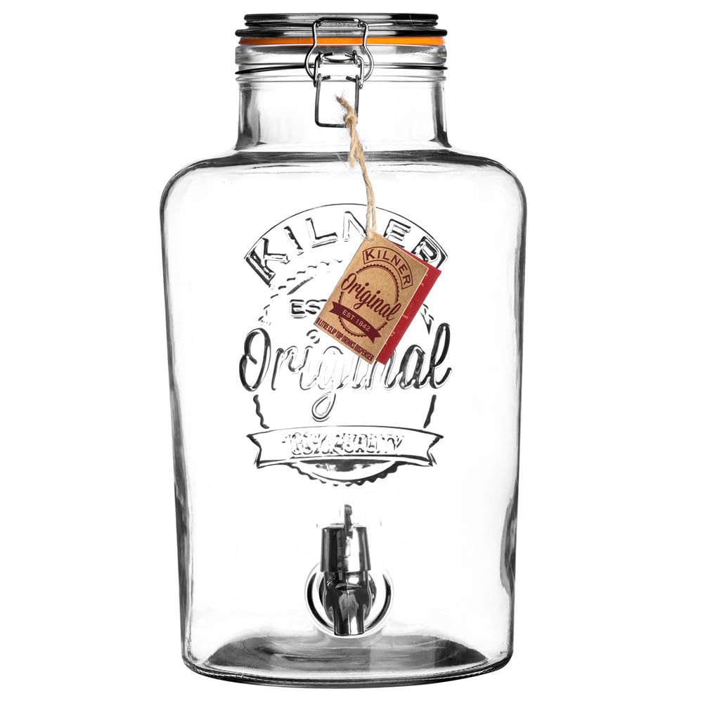 Kilner Getränkespender aus Glas mit Zapfhahn, 8 l 8 Liter-Classic, 8 Liter-Classic