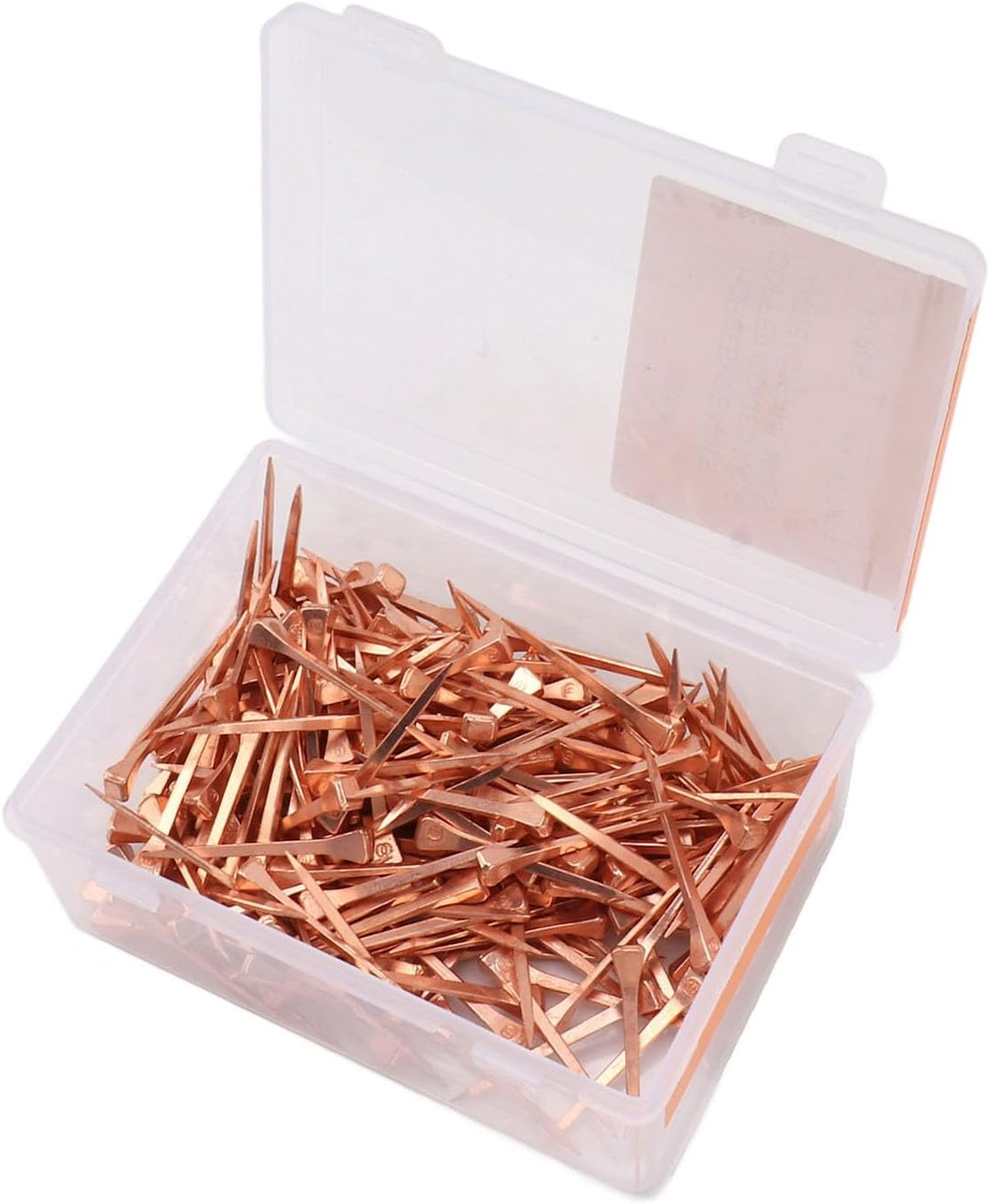 Hufeisennägel aus Kupfer, Hufeisennägel, Flexibel, Verschleissfest, Leicht, mit Aufbewahrungsbox für