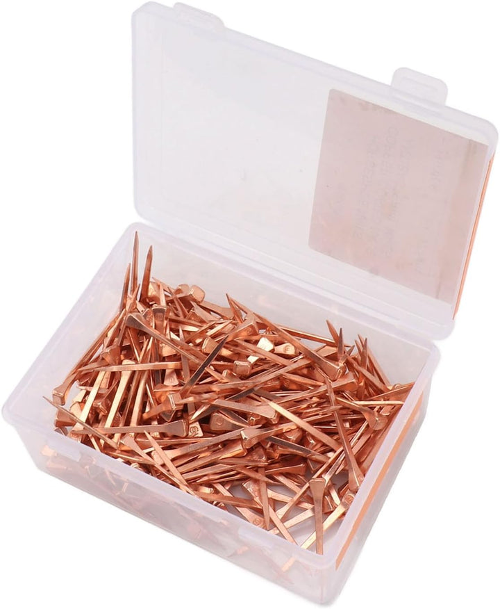 Hufeisennägel aus Kupfer, Hufeisennägel, Flexibel, Verschleissfest, Leicht, mit Aufbewahrungsbox für