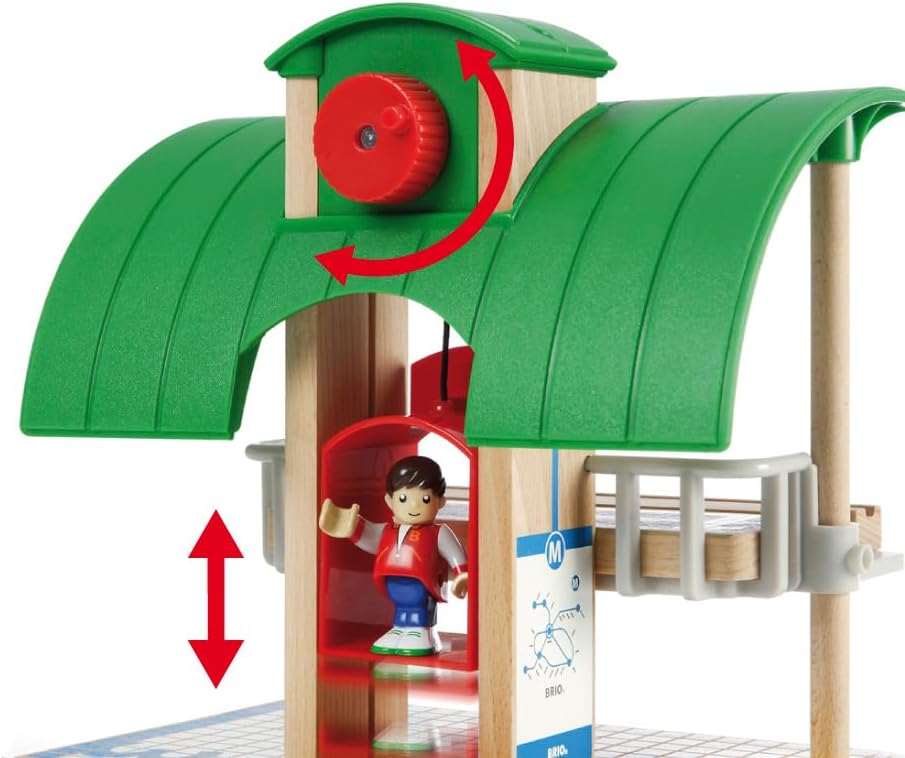 BRIO World 33052 Strassen & Schienen Bahn Set Deluxe – Strassen & Schienen für die BRIO Eisenbahn –