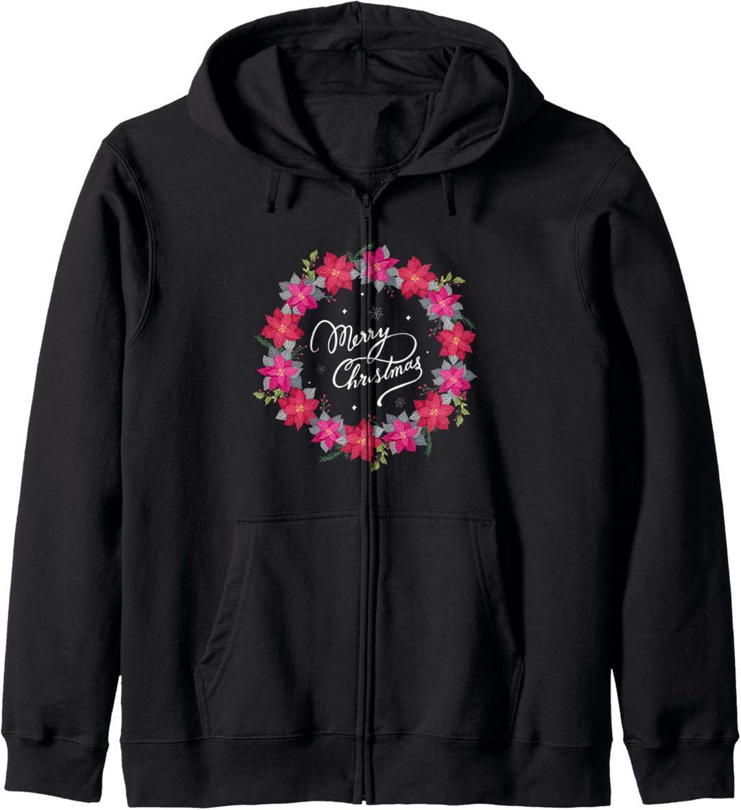 Frohe Weihnachten Poinsettia Pflanze Weihnachtsstern Blume Kapuzenjacke