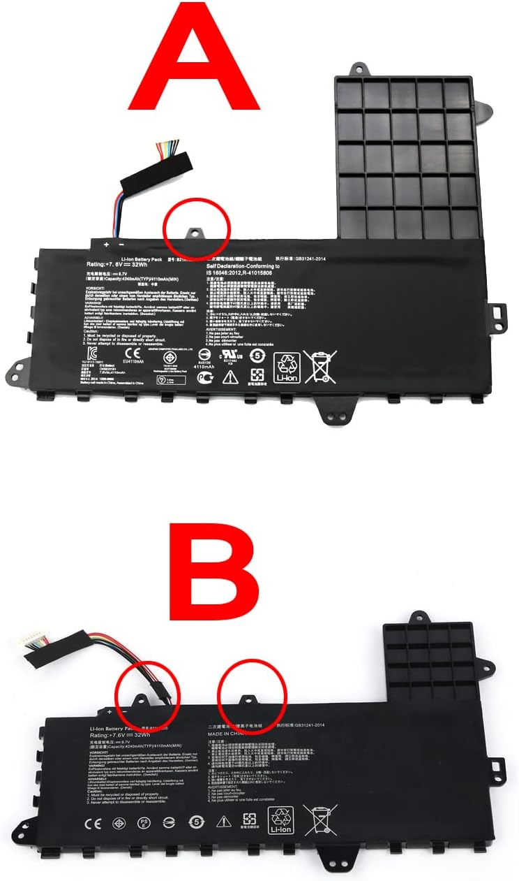 7XINbox B21N1505 7,6V 32Wh Laptop Akku Ersatz für ASUS E402 E402M E402MA E402S E402SA E502S E502SA E