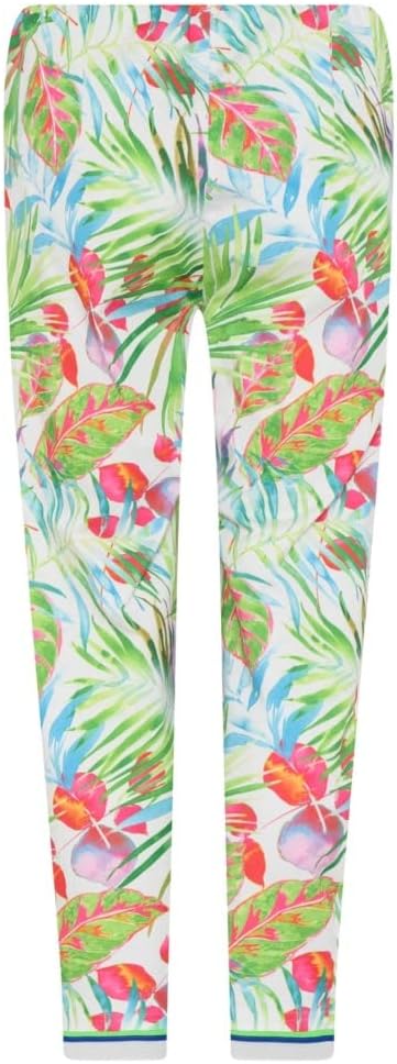 Robell, Rose09 leichte Sommerhose mit tropischen Druck 40 Weiss, 40 Weiss
