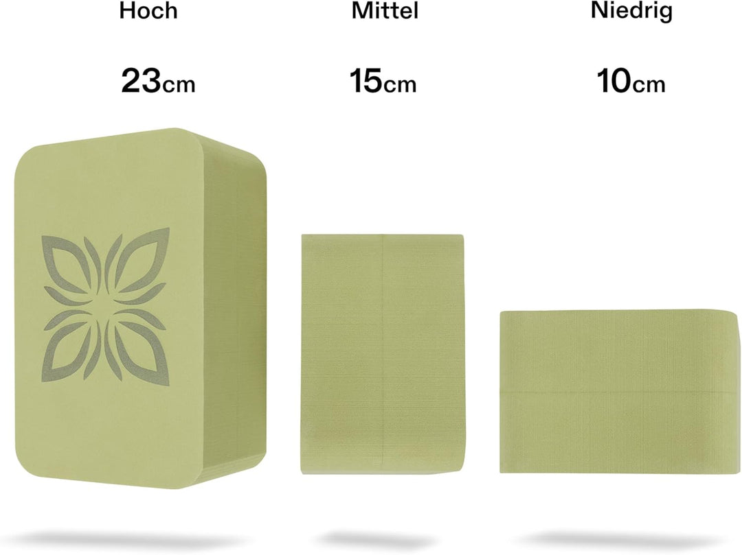 OMNANA® RAISE™ Yoga Block EVA 2er Set – Yogablock rutschfest & superleicht – Hochdichter Schaumstoff