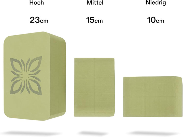OMNANA® RAISE™ Yoga Block EVA 2er Set – Yogablock rutschfest & superleicht – Hochdichter Schaumstoff
