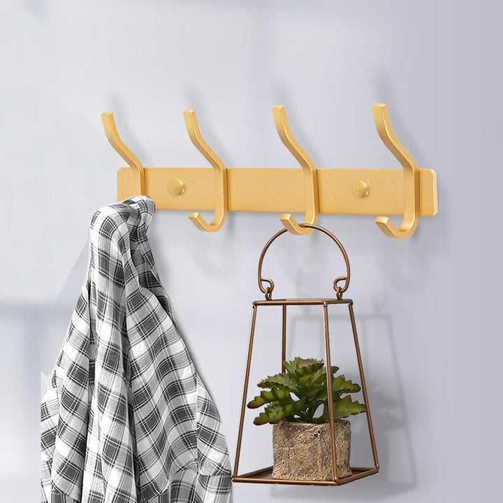 Garderobenhaken Edelstahl, Hakenleiste Kleiderhaken Wand mit 4 Haken, Garderobe Garderobenleiste Wan