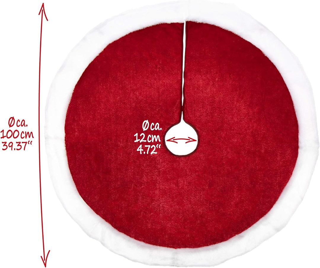 COM-FOUR® Premium Weihnachtsbaumdecke zum Schutz vor Tannennadeln - runde Christbaumdecke für den Li