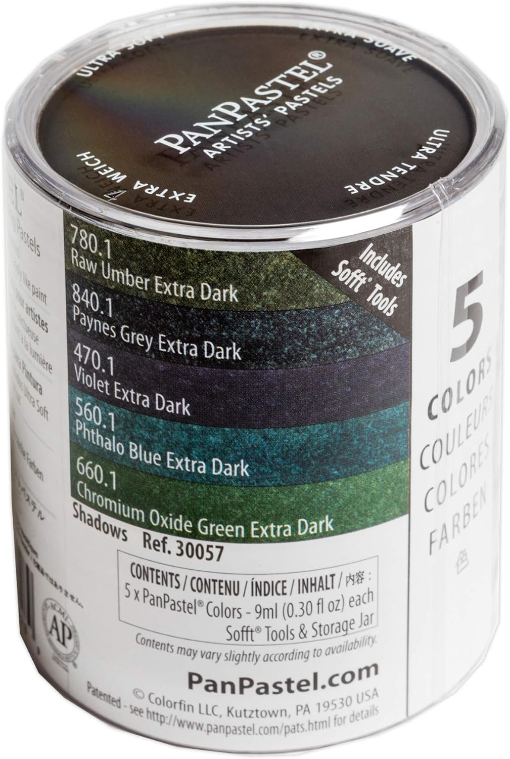 PanPastel Pastellfarben-Set mit 5 Farben, extra dunkle Schattierungen