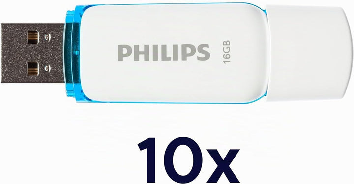 Philips Snow Edition 2.0 USB-Flash-Laufwerk USB-Stick 10x 16GB für PC, Laptop, Computer Data Storage
