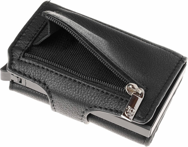 hodalump Kreditkartenetui mit RFID-Schutz aus Echt-Leder • Kompaktes Kreditkartenhalter für Damen un