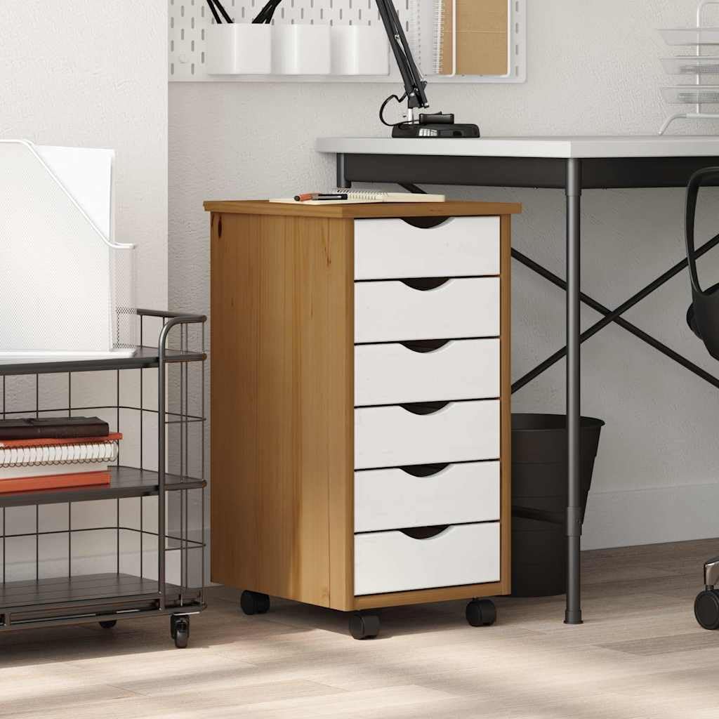 Gecheer Rollschrank mit Schubladen, Kommode, Schubladenschrank, Schreibtischschrank, Aktenschrank, B