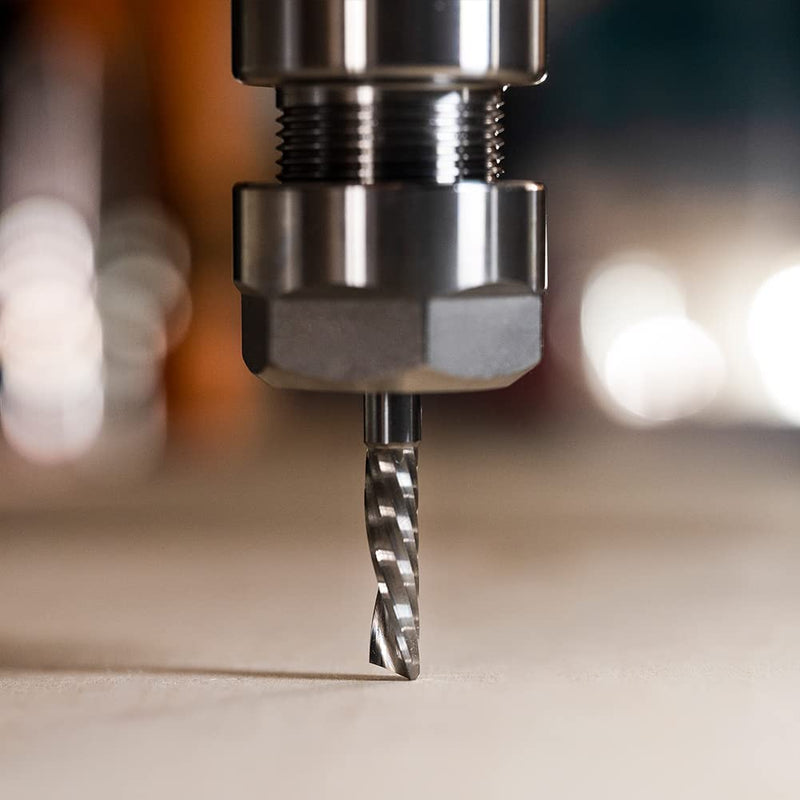 SpeTool 2 Stück Alu Fräser 8mm Schaft Einschneider VHM Fräser 32mm Schnittlänge Hartmetall Schaftfrä