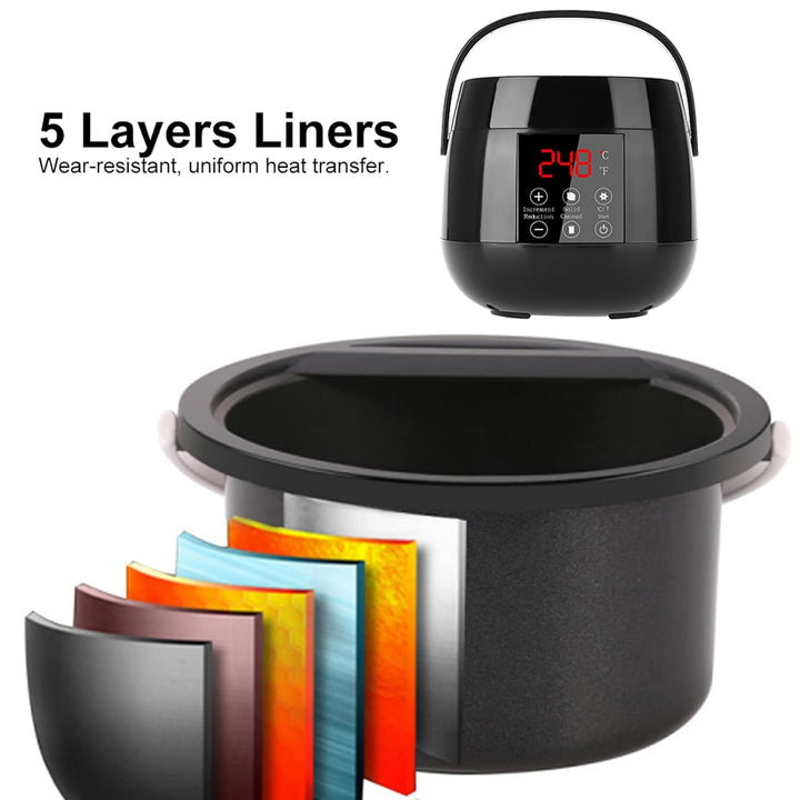 Wachswärmer waxing maschine mit LED-Display, 4 Wachsperlen 100 g und 20 Wachsstifte, elektrischer Wa