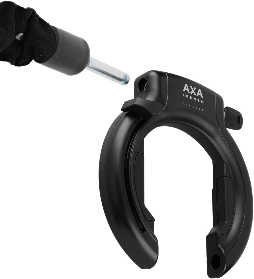 AXA Set Imenso XL Retractable + ULC 130 + Transporttasche – Rahmenschloss Set mit Einsteckkette und