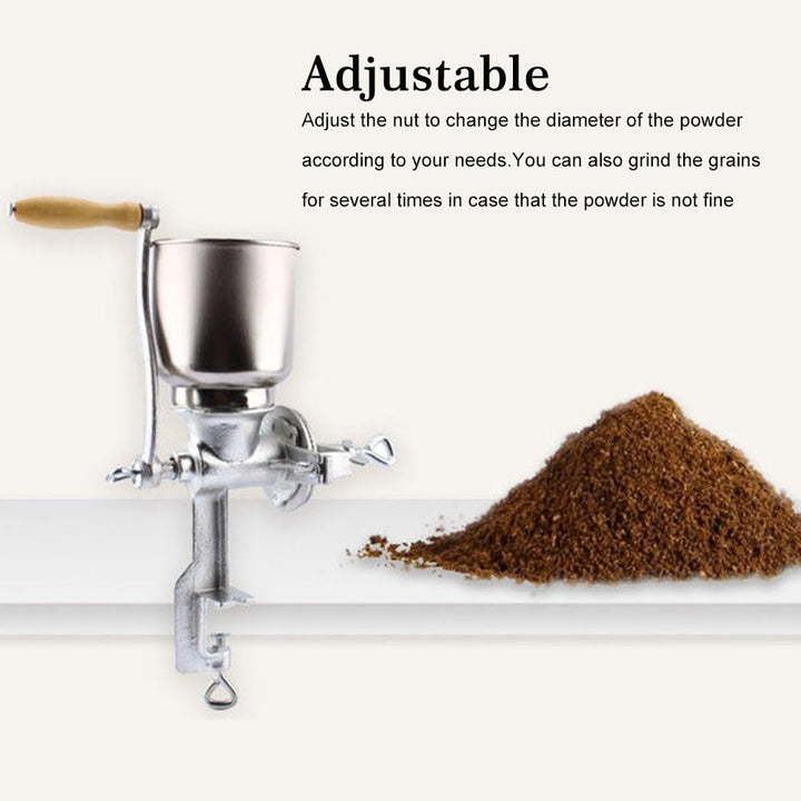 Ejoyous Getreidemühle Manuelle, Schrotmühle für Getreide Tragbare Maismühle Handmühle Kaffeemühle Mi