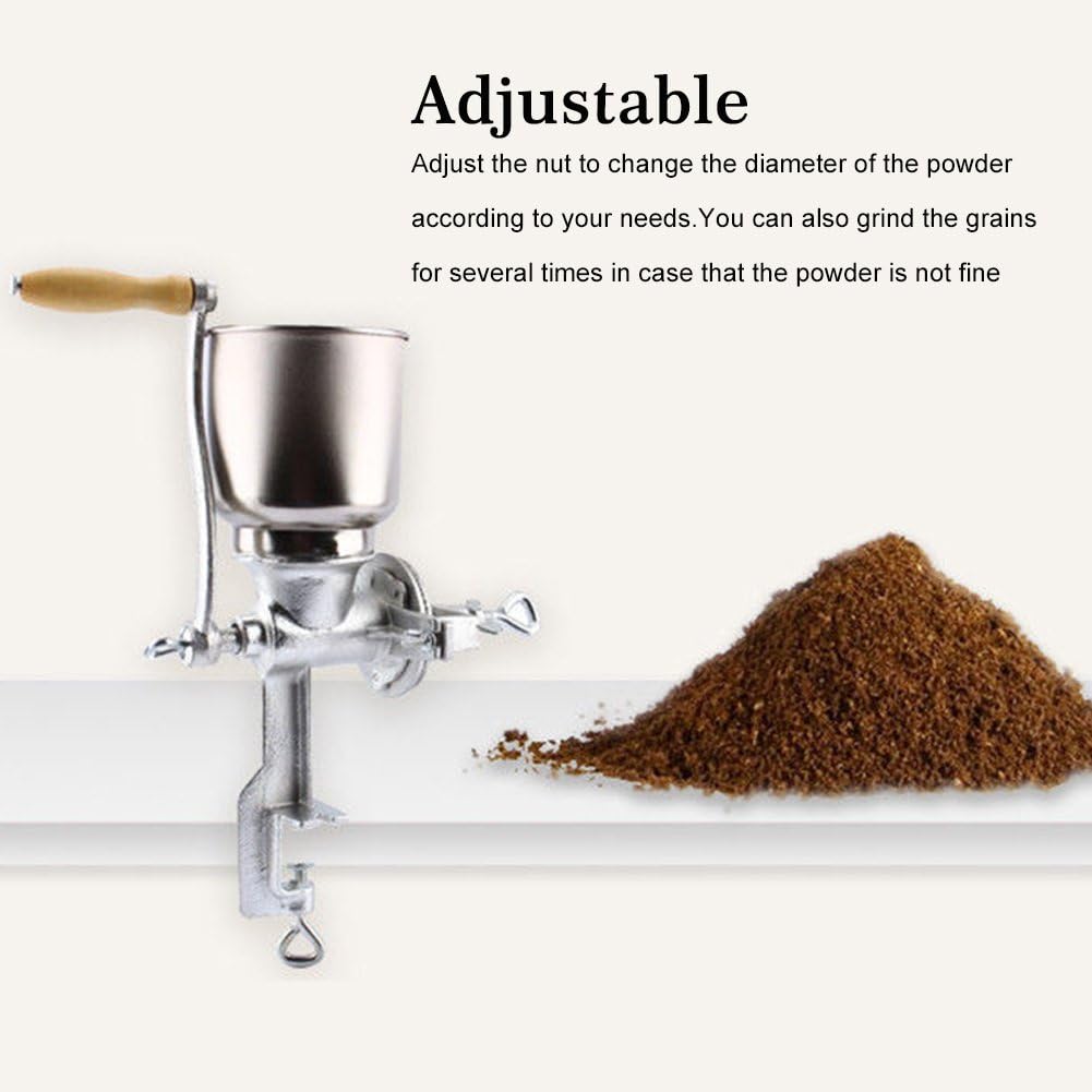 Ejoyous Getreidemühle Manuelle, Schrotmühle für Getreide Tragbare Maismühle Handmühle Kaffeemühle Mi