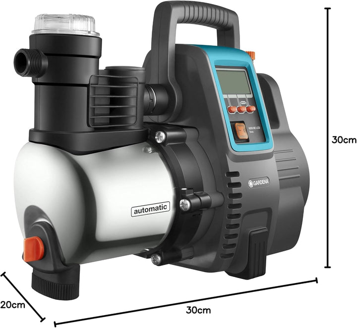 Gardena Premium Hauswasserautomat 6000/6E LCD Inox: Hauswasserpumpe & 01729-20 Gartenarbeit, Grau, 2