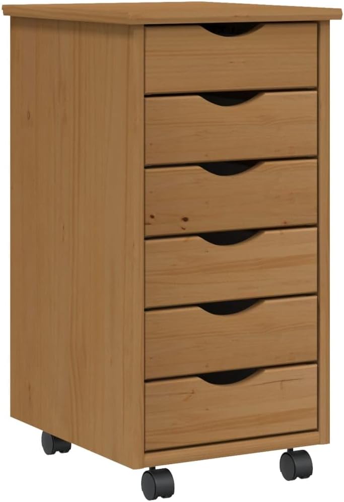 Gecheer Rollschrank mit 6 Schubladen, Kommode, Schubladenschrank, Schreibtischschrank, Aktenschrank,