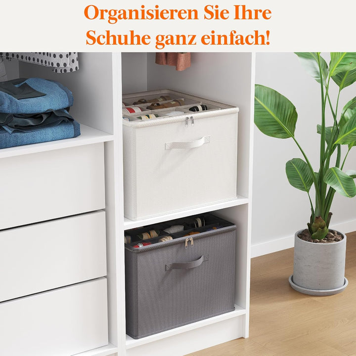 Lifewit Schuhorganizer 1er Set für 8 Paar, Grosser Schuhschran für Closet mit Unterteilungen und Dec