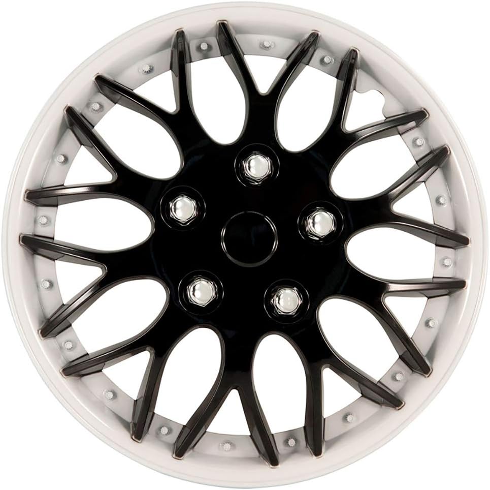AUTO-STYLE Satz Radzierblenden Missouri 16-Zoll Schwarz/Weiss unrandet 16-inch Schwarz/Weiss Umrande