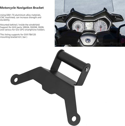 Motorrad Navigations Halterung, Fydun Aluminiumlegierung GPS Navigationshalterung für XMAX 300/500 2