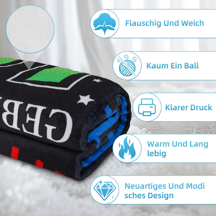 Giftota Flauschige Decke zum 18. Geburtstag - 150x130CM Wohndecke 18 Geburtstag, 18 Geburtstag