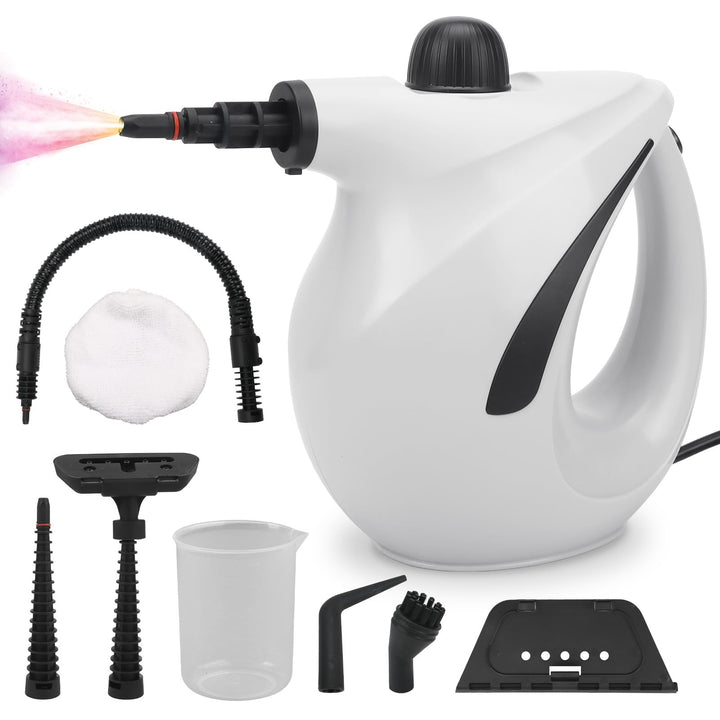 Dampfreiniger Handgerät, 1200W Hand Dampfreiniger für alles mit 8 Zubehör, 3.2 bar Dampfdruck 700ML