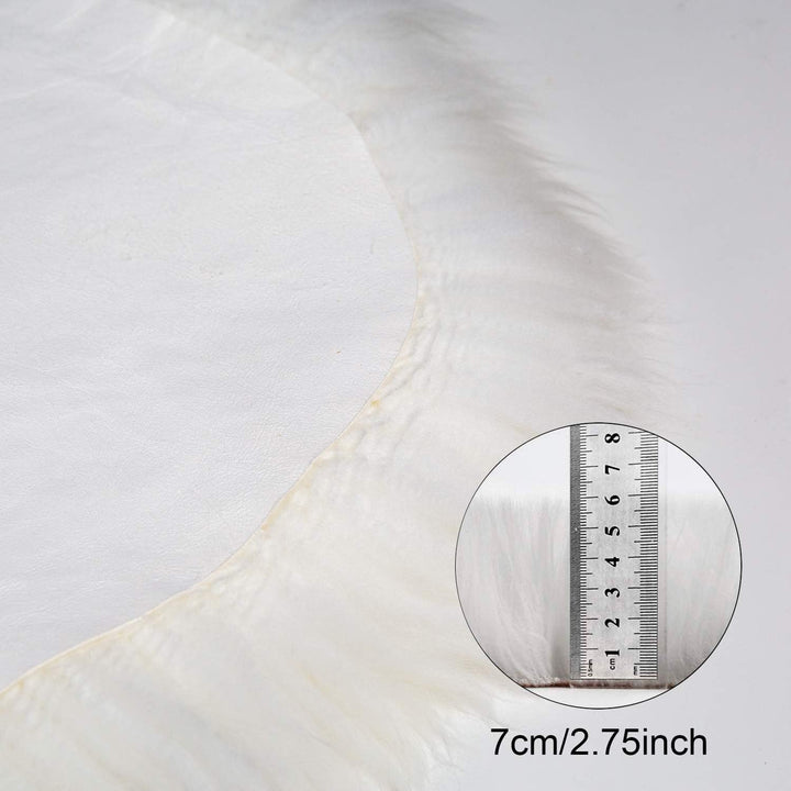MYLUNE HOME Lammfell Teppich Schaffell echt 90x 60cm schafsfelle weiche und Flauschige Decke beige S