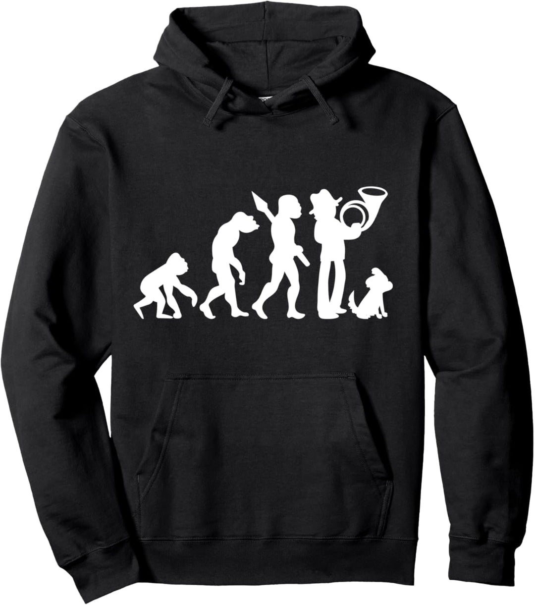 Horn Bläser Waldhorn Posthorn Jagdhorn Jäger Jagen Evolution Pullover Hoodie
