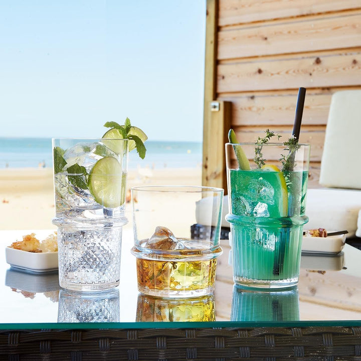 Arcoroc ARC L7340 New York Trinkglas, Wasserglas, Saftglas, 470ml, Glas, transparent, 6 Stück Longdr