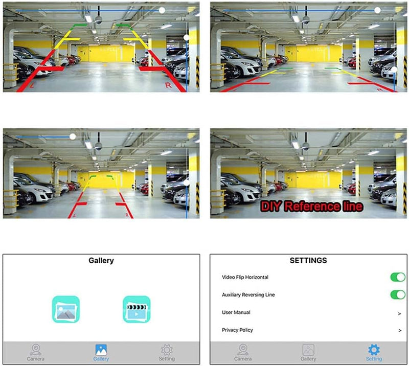 GOFORJUMP WiFi Rückfahrkamera Auto Rückfahrkamera 12V Mini Body Wasserdichter Tachograph für iPhone