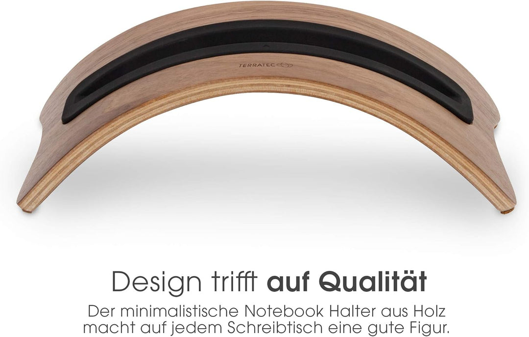 TERRATEC Holz zwei, MacBook Ständer/Dock aus Echtholz, Für MacBook Pro und MacBook Air, Holz Zwei