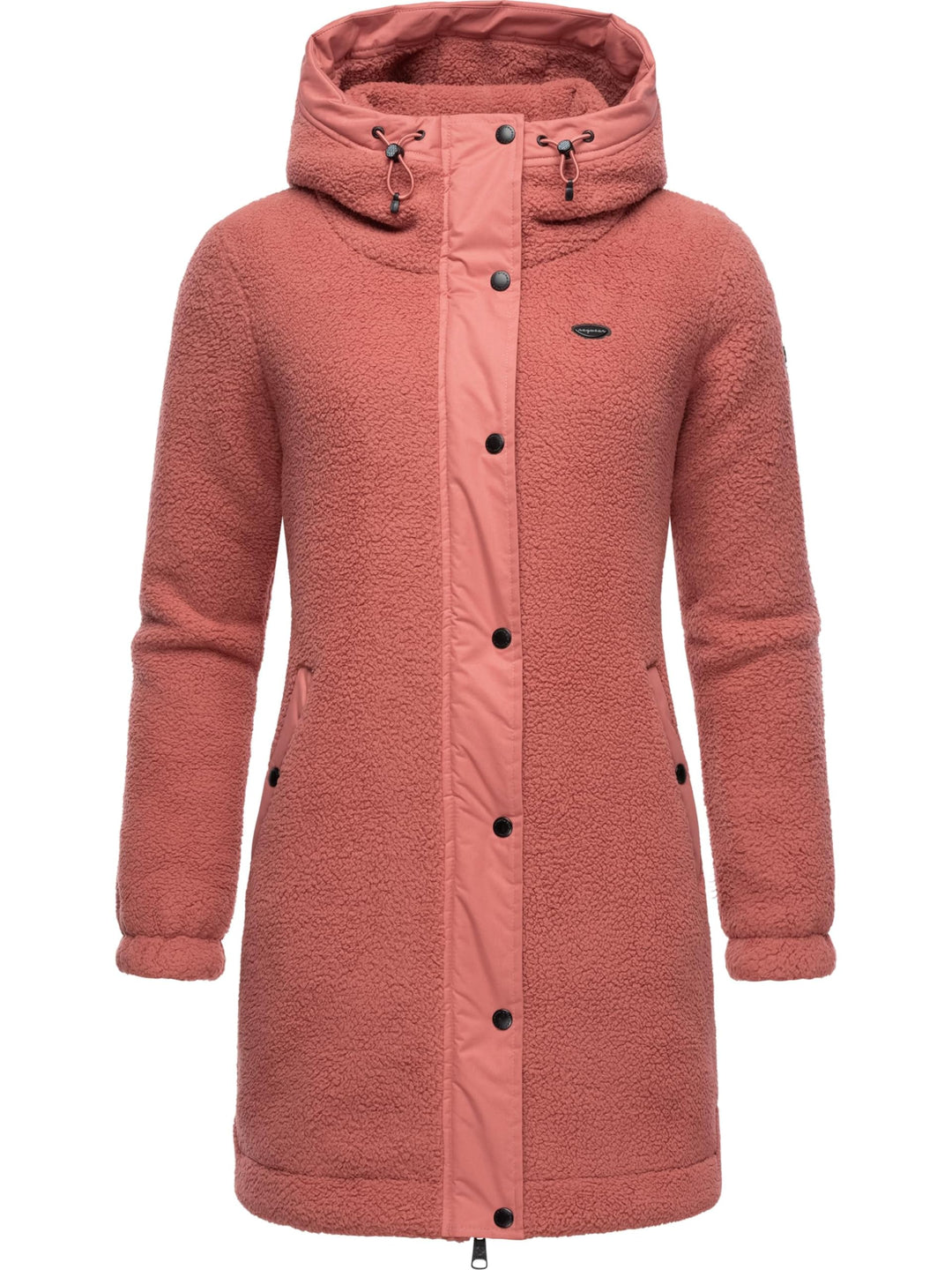 Ragwear Damen Fleecejacke kurze Teddyfleece-Jacke warm mit Kapuze Cousy XS-6XL XL Old Pink24, XL Old