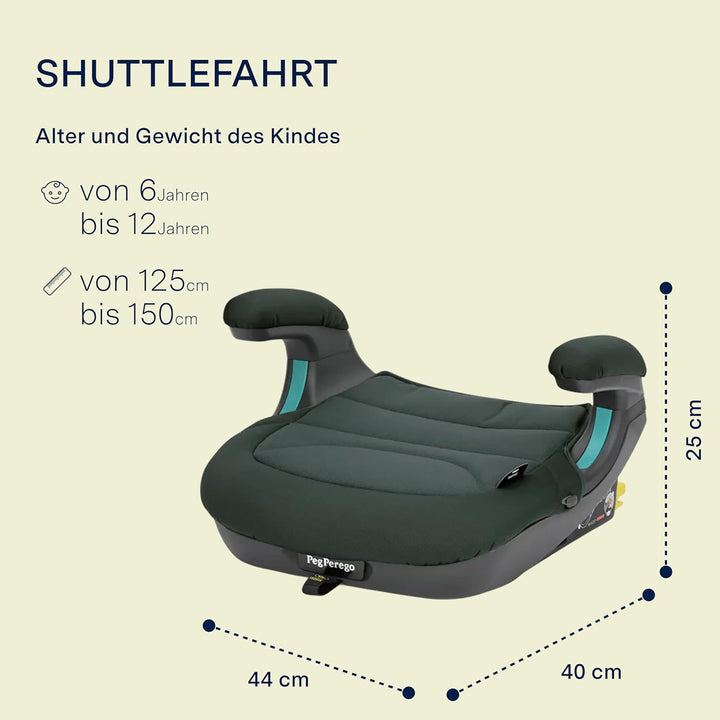 PEG Viaggio Shuttle Autositz, Auto-Sitzerhöhung mit ISOFIX für Kinder von 125 bis 150 cm (6-12 Jahre