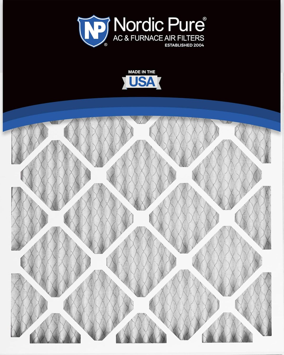 Nordic Pure Merv 12 Bundfaltenhose Klimaanlage Ofen Filter, Box von 6, 10x20x1M12-6, 49.5L x 24.1B x