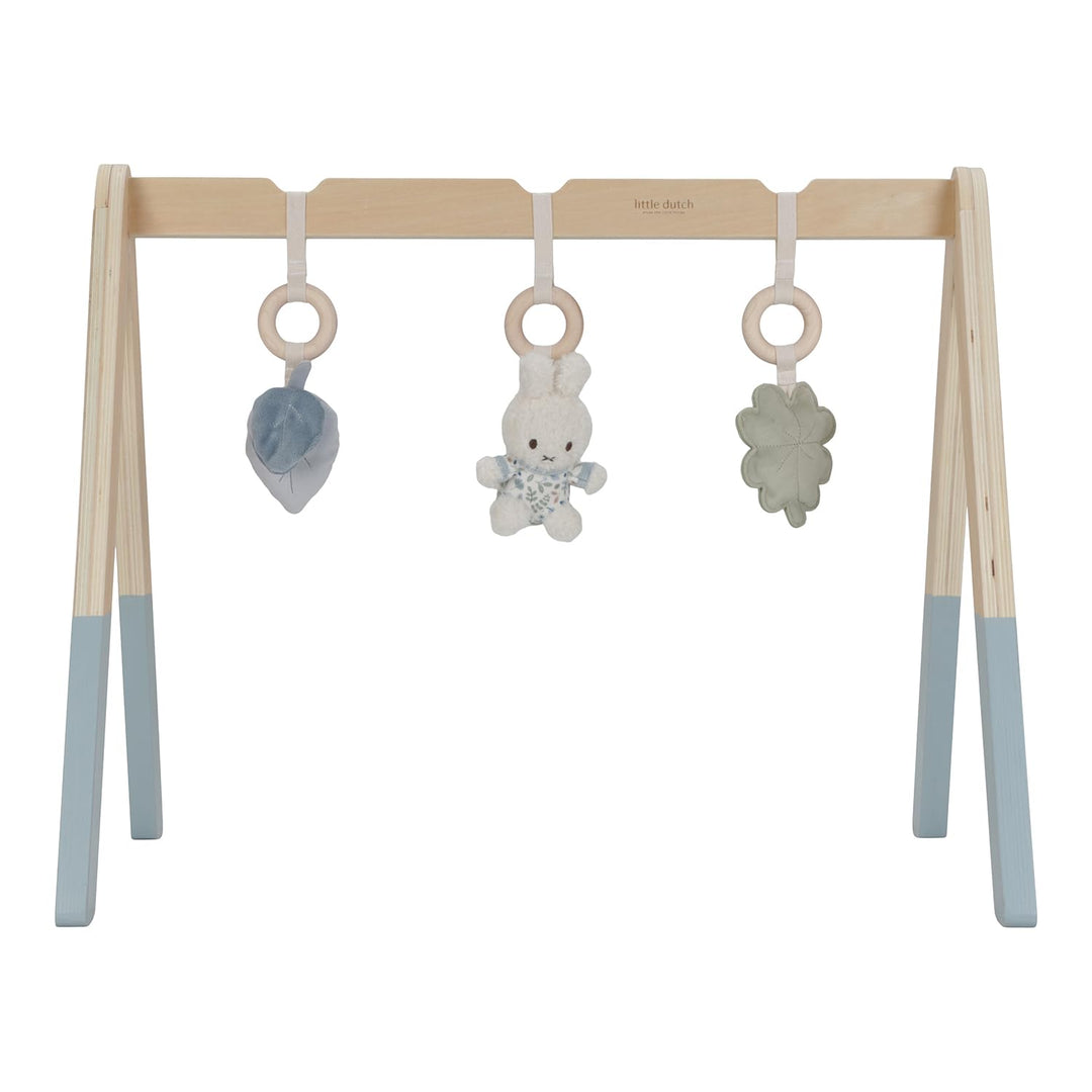 nijntje miffy x Little Dutch Holz Baby Gym Spieltrapez Spielbogen Holz inkl. Anhänger Hase Miffy bla