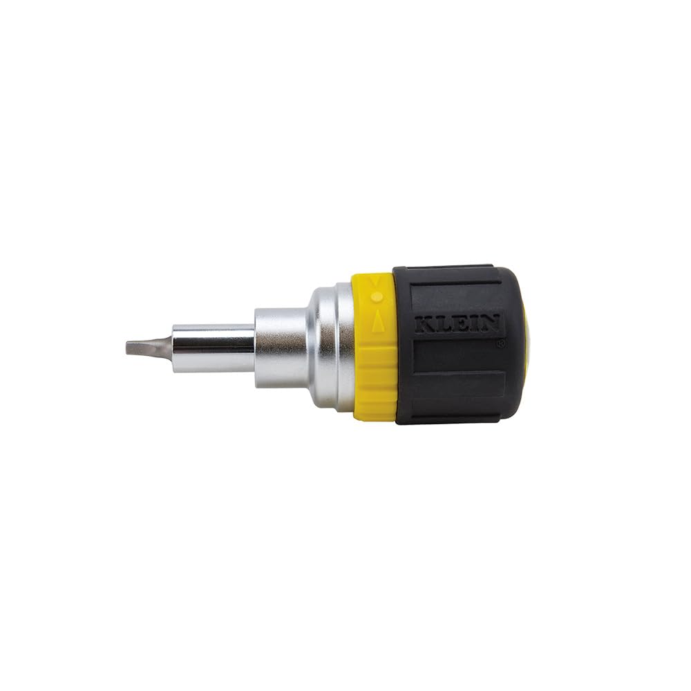 Klein Tools 32594 Schraubendreher, gelb/schwarz, 6-in-1 CA Grössen Bit-Konfiguration 2, Bit-Konfigur